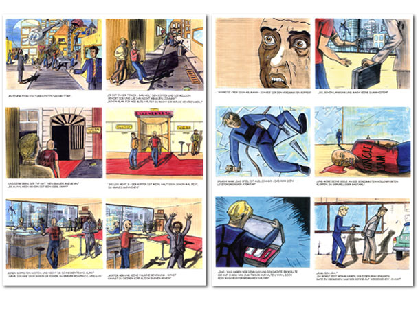 Illustration eines 2-Seitigen Comics