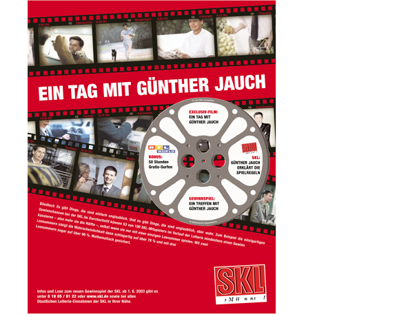 Aktionsplakat „Ein Tag mit Günther Jauch“